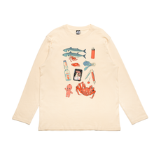 Load image into Gallery viewer, &quot;Memory Bank&quot; Cut and Sew Wide-body Long Sleeved Tee White/Black/Beige