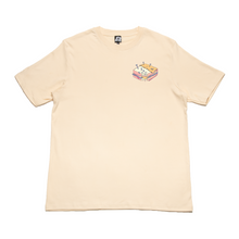 Load image into Gallery viewer, “Loser buys lunch&quot; Cut and Sew Wide-body Tee Beige