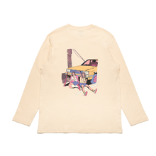 Load image into Gallery viewer, &quot;Loser buys lunch&quot; Cut and Sew Wide-body Long Sleeved Tee Beige