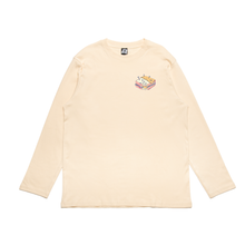 Load image into Gallery viewer, &quot;Loser buys lunch&quot; Cut and Sew Wide-body Long Sleeved Tee Beige