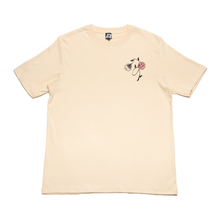 Load image into Gallery viewer, "Moth" Cut and Sew Wide-body Tee Beige