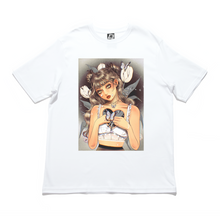 Load image into Gallery viewer, "empty heart" Cut and Sew Wide-body Tee White/Black