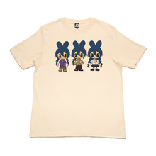 Load image into Gallery viewer, "Three little bnuys"  Cut and Sew Wide-body Tee Black/Beige