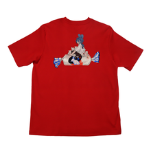Load image into Gallery viewer, "Milk Bunny" Cut and Sew Wide-body Tee White/Black/Red