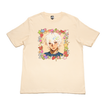 Load image into Gallery viewer, "Jai" Cut and Sew Wide-body Tee White/Beige