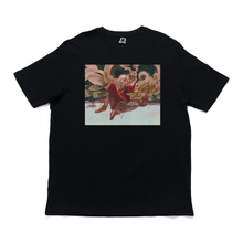 Load image into Gallery viewer, "eyeline; encore" Cut and Sew Wide-body Tee Black/Beige