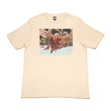 Load image into Gallery viewer, "eyeline; encore" Cut and Sew Wide-body Tee Black/Beige