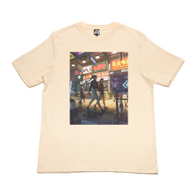 Load image into Gallery viewer, "Day Off" Cut and Sew Wide-body Tee Beige