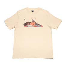 Load image into Gallery viewer, "2" Cut and Sew Wide-body Tee White/Beige