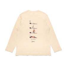 Load image into Gallery viewer, "2" Cut and Sew Wide-body Long Sleeved Tee White/Beige