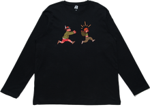 Load image into Gallery viewer, "3" Cut and Sew Wide-body Long Sleeved Tee White