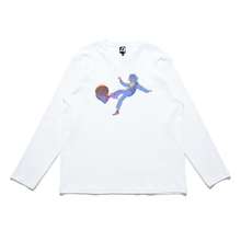 Load image into Gallery viewer, "ルールに縛られるな" Cut and Sew Wide-body Long Sleeved Tee White/Black/Bei