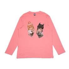 Load image into Gallery viewer, "Power & Kobeni" Cut and Sew Wide-body Long Sleeved Tee Salmon Pink