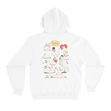 Load image into Gallery viewer, "Commes de Canards" Basic Hoodie White/Black