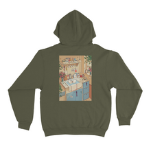 Load image into Gallery viewer, "Love Birds" Basic Hoodie White/Deep Pink/ Khaki / Light Pink