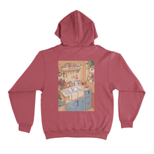 Load image into Gallery viewer, "Love Birds" Basic Hoodie White/Deep Pink/ Khaki / Light Pink