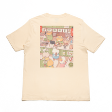 Load image into Gallery viewer, "Boba cats" Cut and Sew Wide-body Tee White/Beige