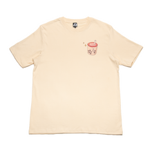 Load image into Gallery viewer, "Boba cats" Cut and Sew Wide-body Tee White/Beige