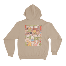 Load image into Gallery viewer, "Boba cats" Basic Hoodie White/Beige
