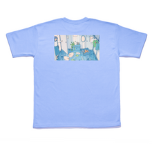 Load image into Gallery viewer, "Flooded" Taper-Fit Heavy Cotton Tee Sky Blue/ Mint