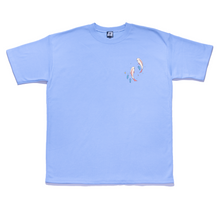 Load image into Gallery viewer, "Flooded" Taper-Fit Heavy Cotton Tee Sky Blue/ Mint