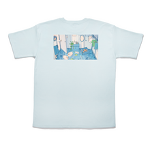Load image into Gallery viewer, "Flooded" Taper-Fit Heavy Cotton Tee Sky Blue/ Mint