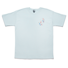 Load image into Gallery viewer, "Flooded" Taper-Fit Heavy Cotton Tee Sky Blue/ Mint
