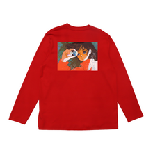 Load image into Gallery viewer, " Unpredictable" Cut and Sew Wide-body Long Sleeved Tee Red/White