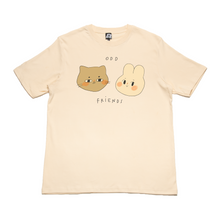 Load image into Gallery viewer, "Odd Friends" Cut and Sew Wide-body Tee White/Red/Black/Beige