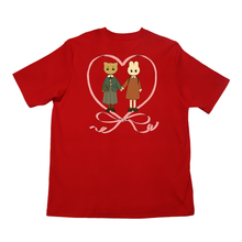 Load image into Gallery viewer, "Odd Friends" Cut and Sew Wide-body Tee White/Red/Black/Beige
