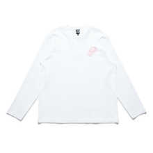 Load image into Gallery viewer, "Apple" Cut and Sew Wide-body Long Sleeved Tee White