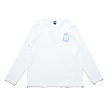 Load image into Gallery viewer, "Sleepless" Cut and Sew Wide-body Long Sleeved Tee White
