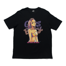 Load image into Gallery viewer, "Nocturnal Gir Party" Cut and Sew Wide-body Tee White/Black