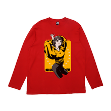 Load image into Gallery viewer, "Dance Honey" Cut and Sew Wide-body Long Sleeved Tee Black/ Red