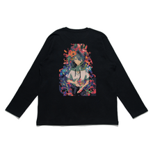 Load image into Gallery viewer, "Flowerwall" Cut and Sew Wide-body Long Sleeved Tee Black