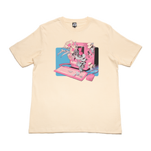 Load image into Gallery viewer, "Tough & Memories"  Cut and Sew Wide-body Tee Beige
