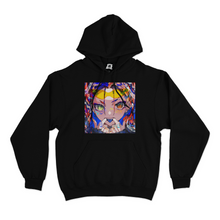 Load image into Gallery viewer, "ビビット BLUE" Basic Hoodie Black/Cobalt Blue