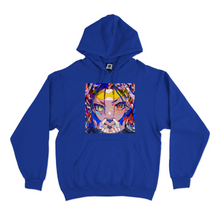 Load image into Gallery viewer, "ビビット BLUE" Basic Hoodie Black/Cobalt Blue