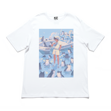 Load image into Gallery viewer, " By The Shore " Cut and Sew Wide-body Tee White