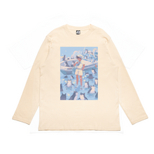 Load image into Gallery viewer, " By The Shore " Cut and Sew Wide-body Long Sleeved Tee Beige