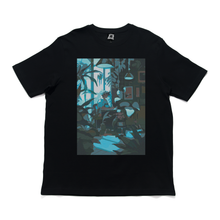 Load image into Gallery viewer, " Pitter-Patter Song " Cut and Sew Wide-body Tee Black