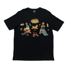 Load image into Gallery viewer, "When we were young"  Cut and Sew Wide-body Tee Black/Red