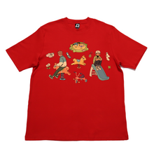 Load image into Gallery viewer, "When we were young"  Cut and Sew Wide-body Tee Black/Red