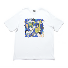 Load image into Gallery viewer, "Catmix"  Cut and Sew Wide-body Tee  Beige / White