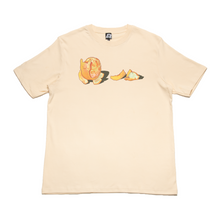 Load image into Gallery viewer, "Tangy snail" Cut and Sew Wide-body Tee White/Beige