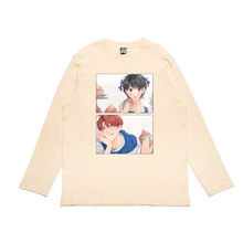 Load image into Gallery viewer, "Craving for something sweet" Cut and Sew Wide-body Long Sleeved Tee White