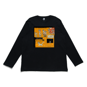 "5974" Cut and Sew Wide-body Long Sleeved Tee Black