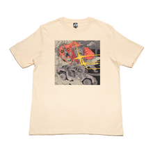 Load image into Gallery viewer, "car-chaser" Cut and Sew Wide-body Tee Black/Beige/Red