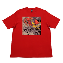 Load image into Gallery viewer, "car-chaser" Cut and Sew Wide-body Tee Black/Beige/Red