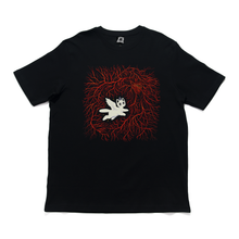Load image into Gallery viewer, "Angelcat in my Heart" Cut and Sew Wide-body Tee White/Black/Red